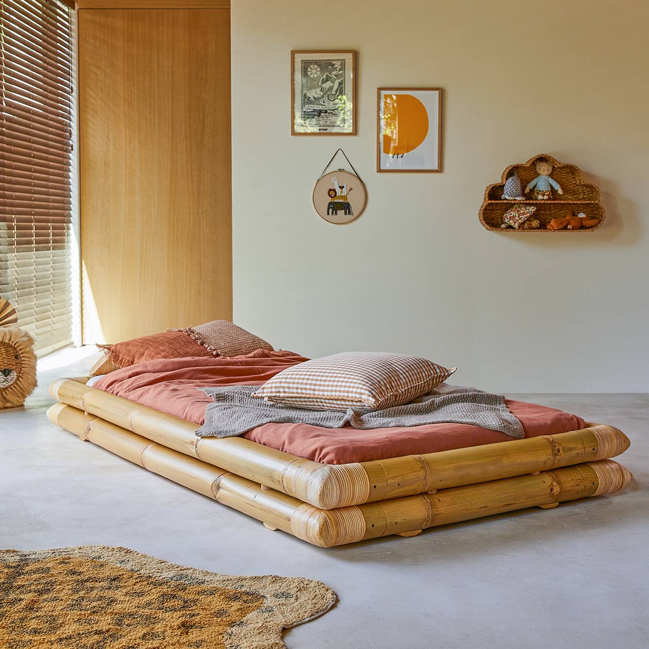 Lit Futon Enfant En Bambou 90x190 Cm Balyss Naturel