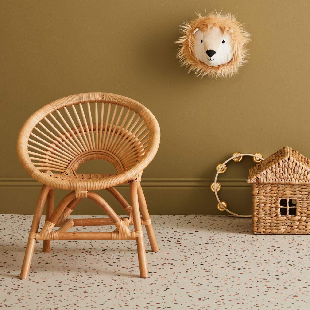 Fauteuil Enfant Vintage Rotin Maeva Naturel