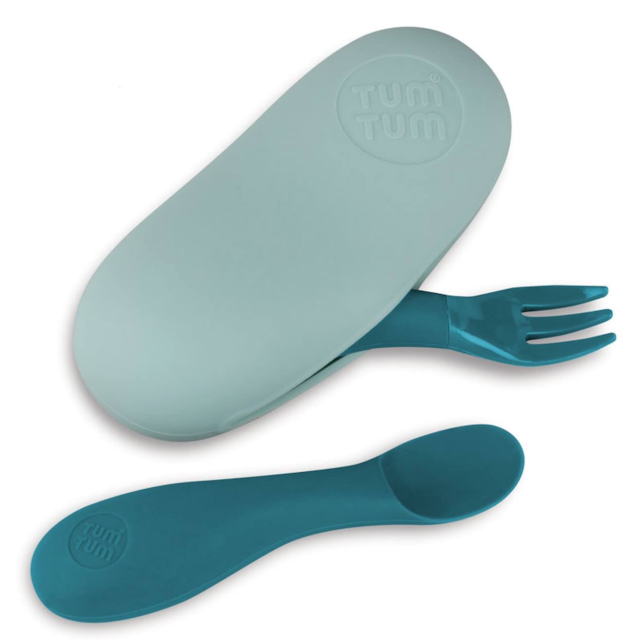 Set De Couverts En Silicone Bleu Bleu (TUMTUM) - Image 1