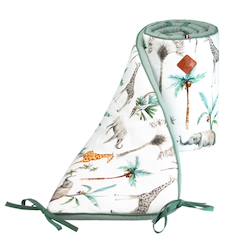 -Tour de lit universel en gaze de coton safari