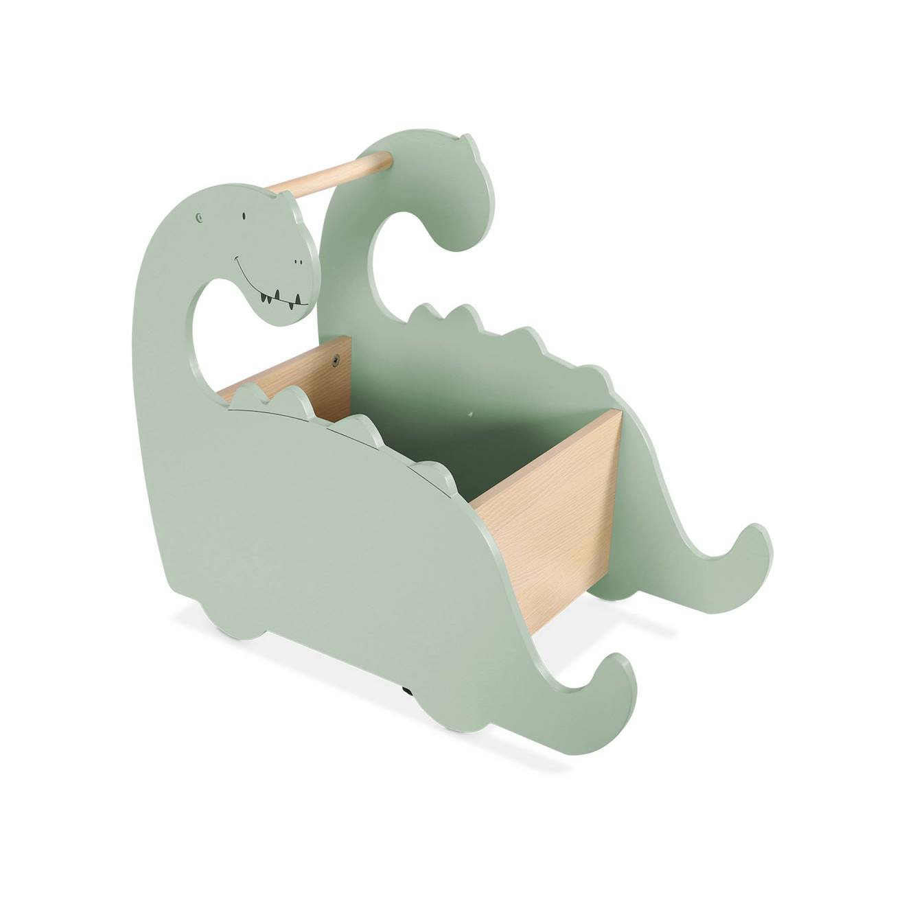 Coffre À Jouets Avec Roulettes Pour Enfant Dinosaure Vert (sweeek) - Image 1