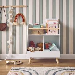 -Meuble de rangement enfant, 1 étagère et 2 espaces de rangement