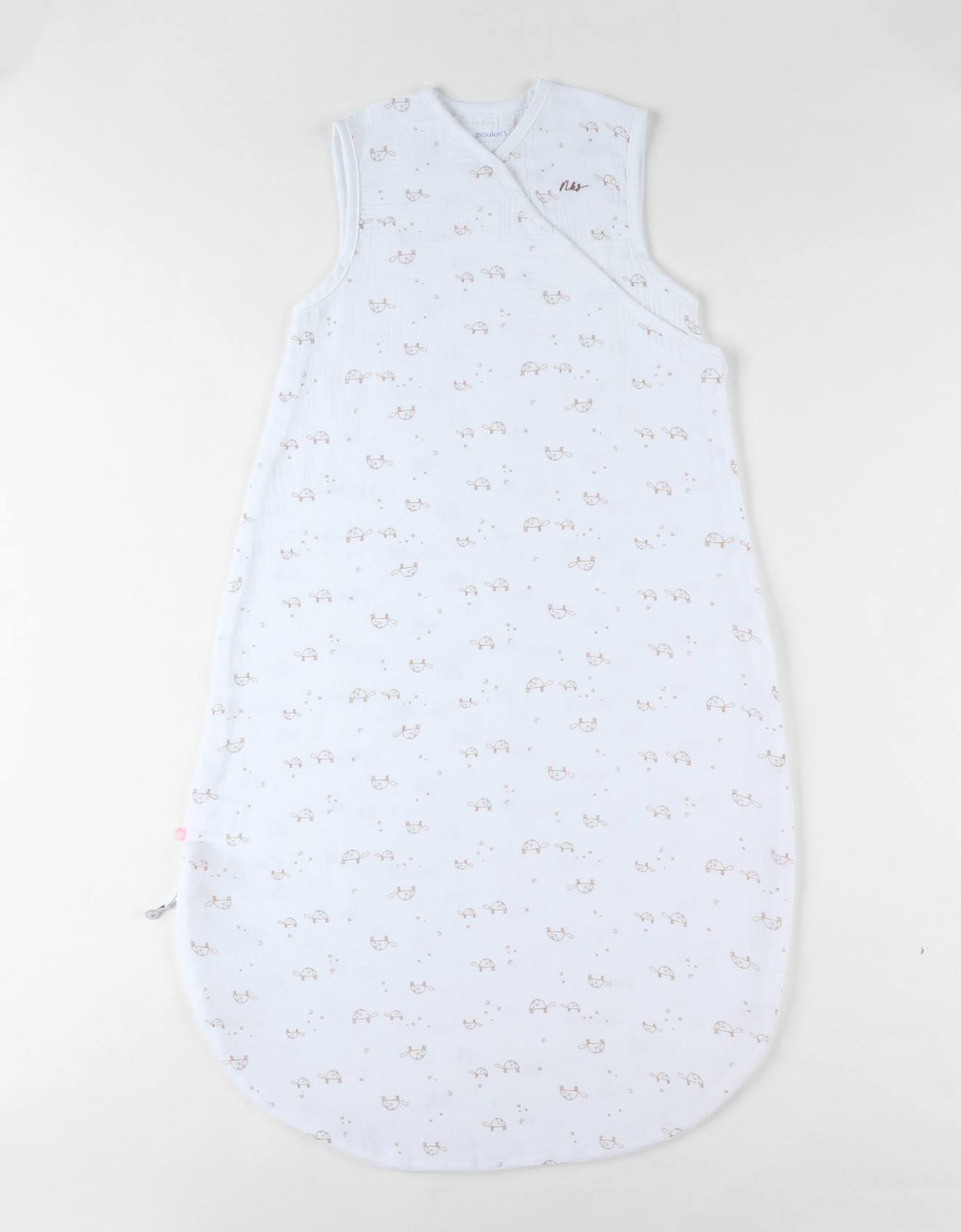 Gigoteuse En Mousseline De Coton Blanc/marron