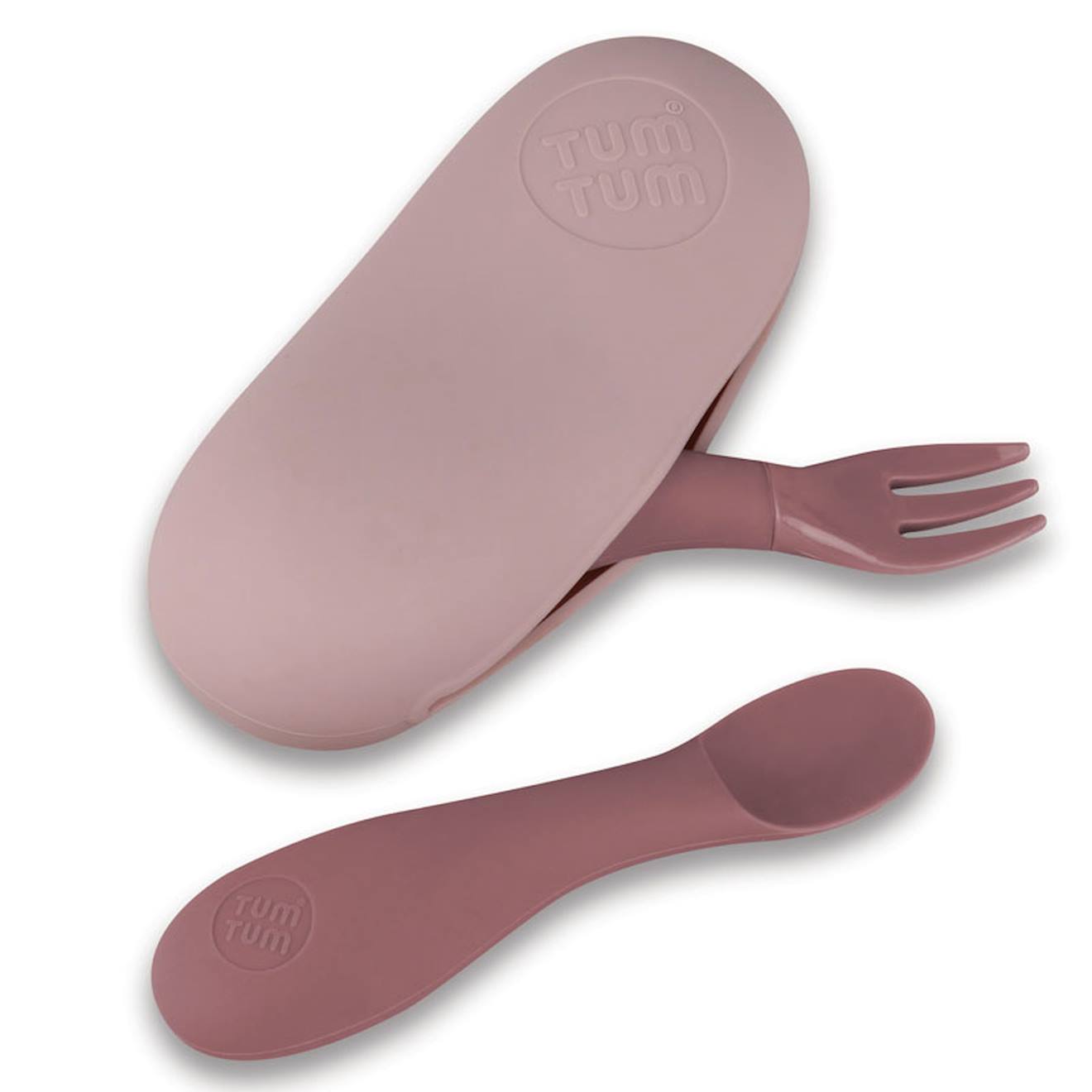 Set De Couverts En Silicone Rose Rose (TUMTUM) - Image 1