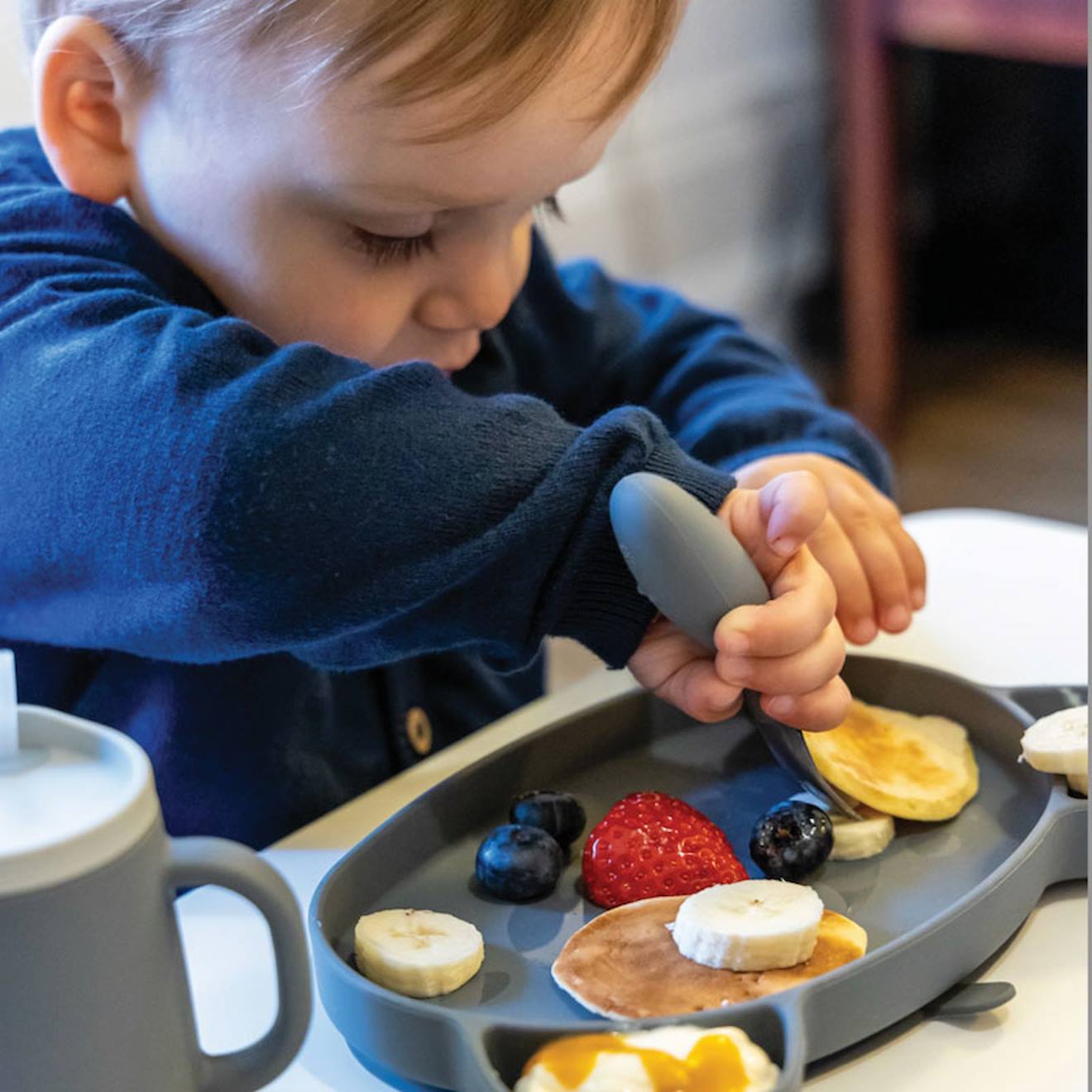 Assiette + Bol Ventousés En Silicone Koala Gris (TUMTUM) - Image 1