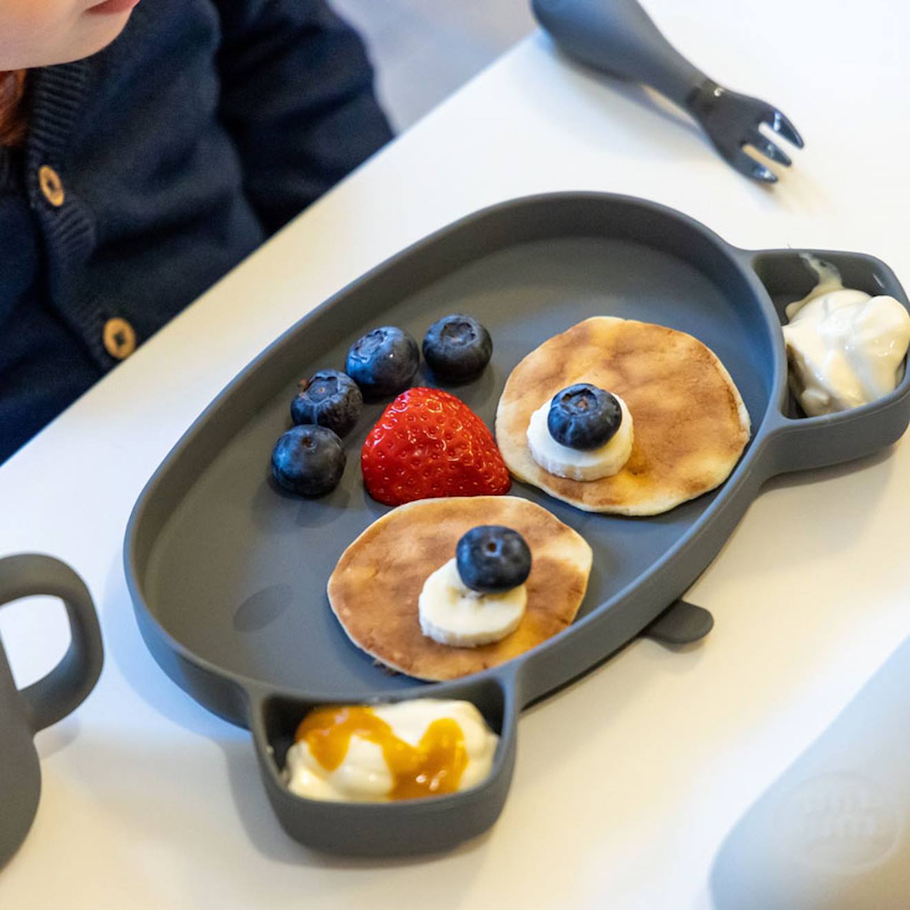 Assiette + Bol Ventousés En Silicone Koala Gris (TUMTUM) - Image 2