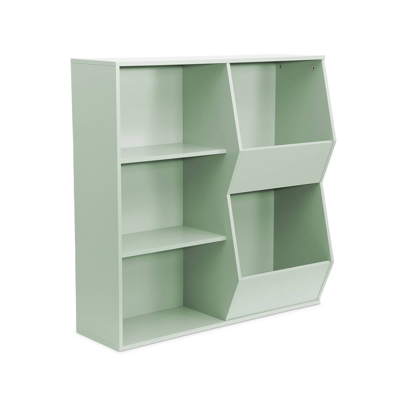Meuble De Rangement Enfant, 3 Étagères Et 2 Espaces De Rangement Vert (sweeek) - Image 1