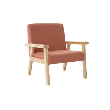 Fauteuil scandinave enfant velours côtelé et bois d'hévéa isak l 47 x p 43,5 x h 50cm Crème+Kaki foncé+Moutarde+Terracotta 20 - vertbaudet enfant 