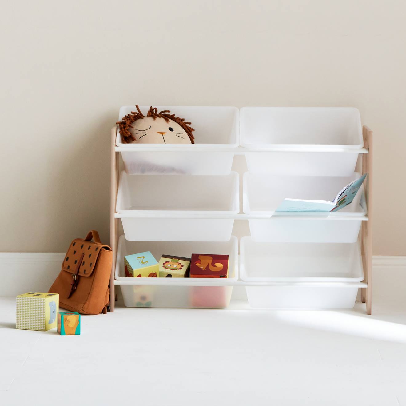 Meuble De Rangement Jouet 6 Casiers Tobias Naturel
