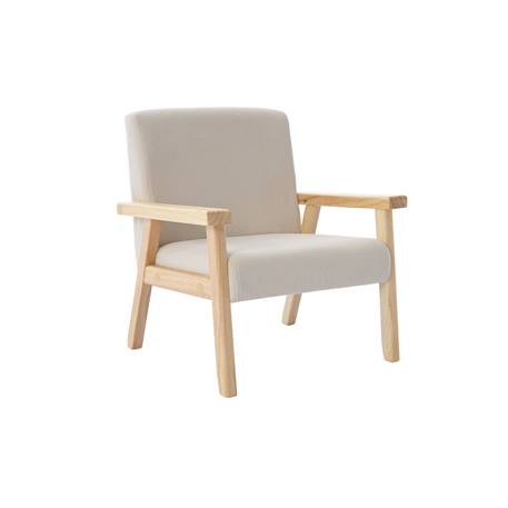 Fauteuil scandinave enfant velours côtelé et bois d'hévéa isak l 47 x p 43,5 x h 50cm Crème+Kaki foncé+Moutarde+Terracotta 2 - vertbaudet enfant 