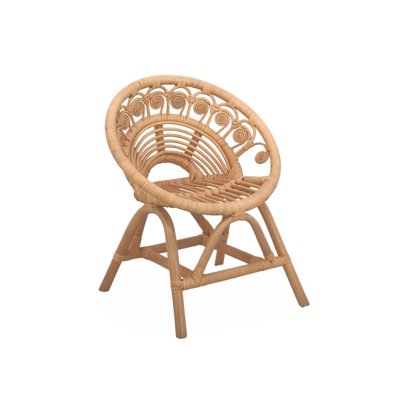 Fauteuil Enfant Bohème Rotin Naturel (sweeek) - Image 1