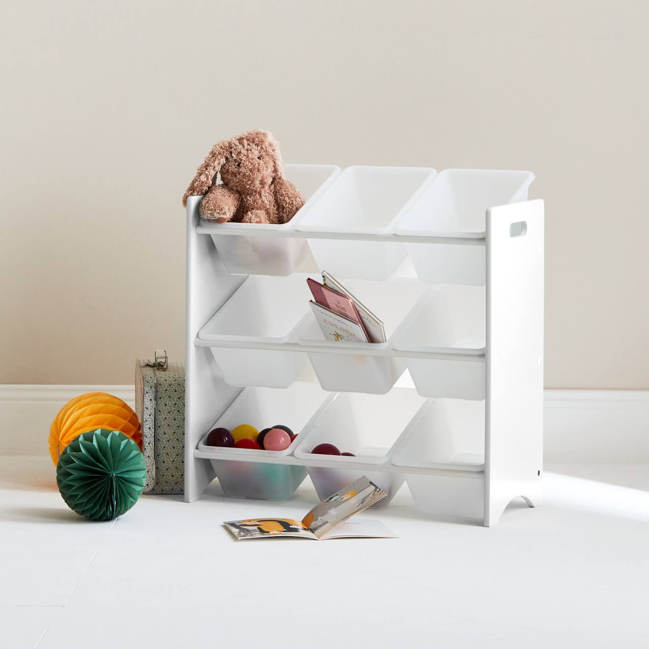 Meuble De Rangement Jouet 9 Casiers Tobias Blanc