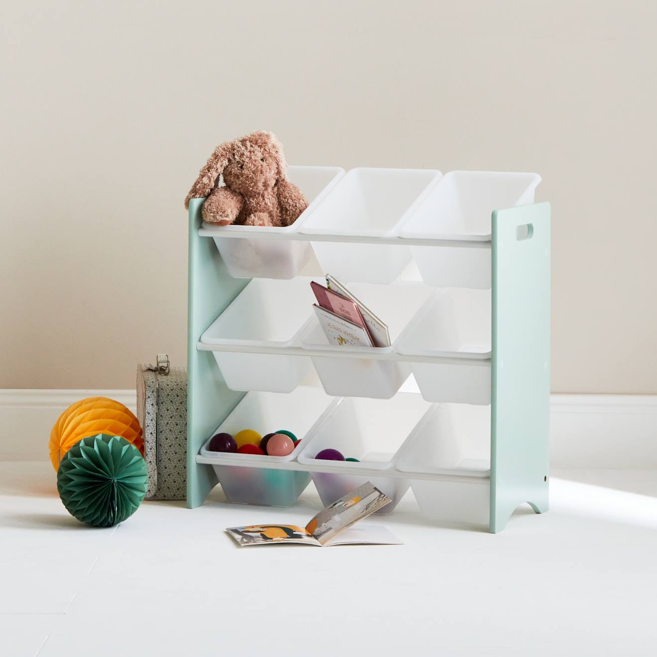 Meuble De Rangement Jouet 9 Casiers Tobias Vert Céladon