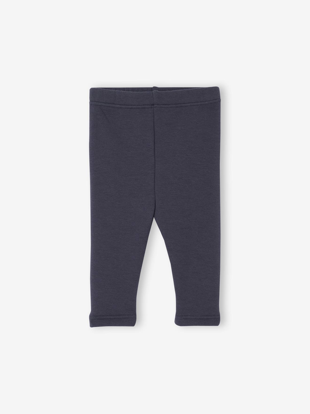 Legging bébé doublé en maille polaire bleu nuit