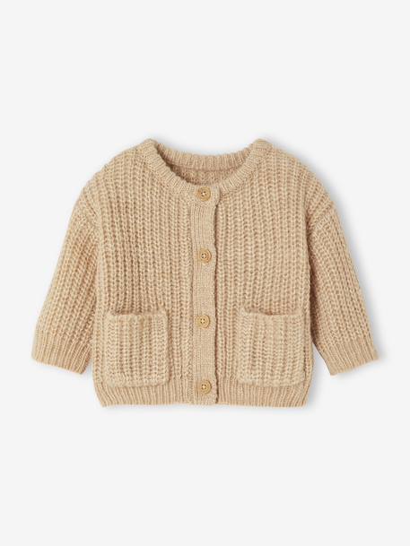 Bébé-Gilet bébé en maille grosse jauge