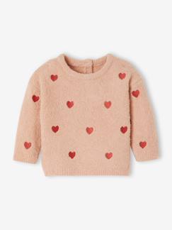 Pull bébé brodé petits coeurs  - vertbaudet enfant