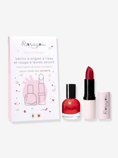 Jouet-Jeux d'imitation-Déguisements-Duo Rouge à lèvres + vernis assorti