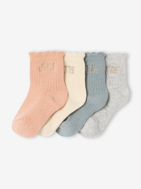 Bébé-Lot de 4 paires de chaussettes "little" bébé