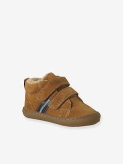 Baskets bébé garçon cuir à scratchs  - vertbaudet enfant