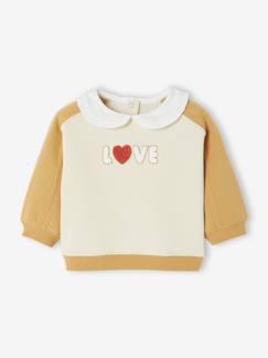 -Sweat-shirt bébé fille col claudine