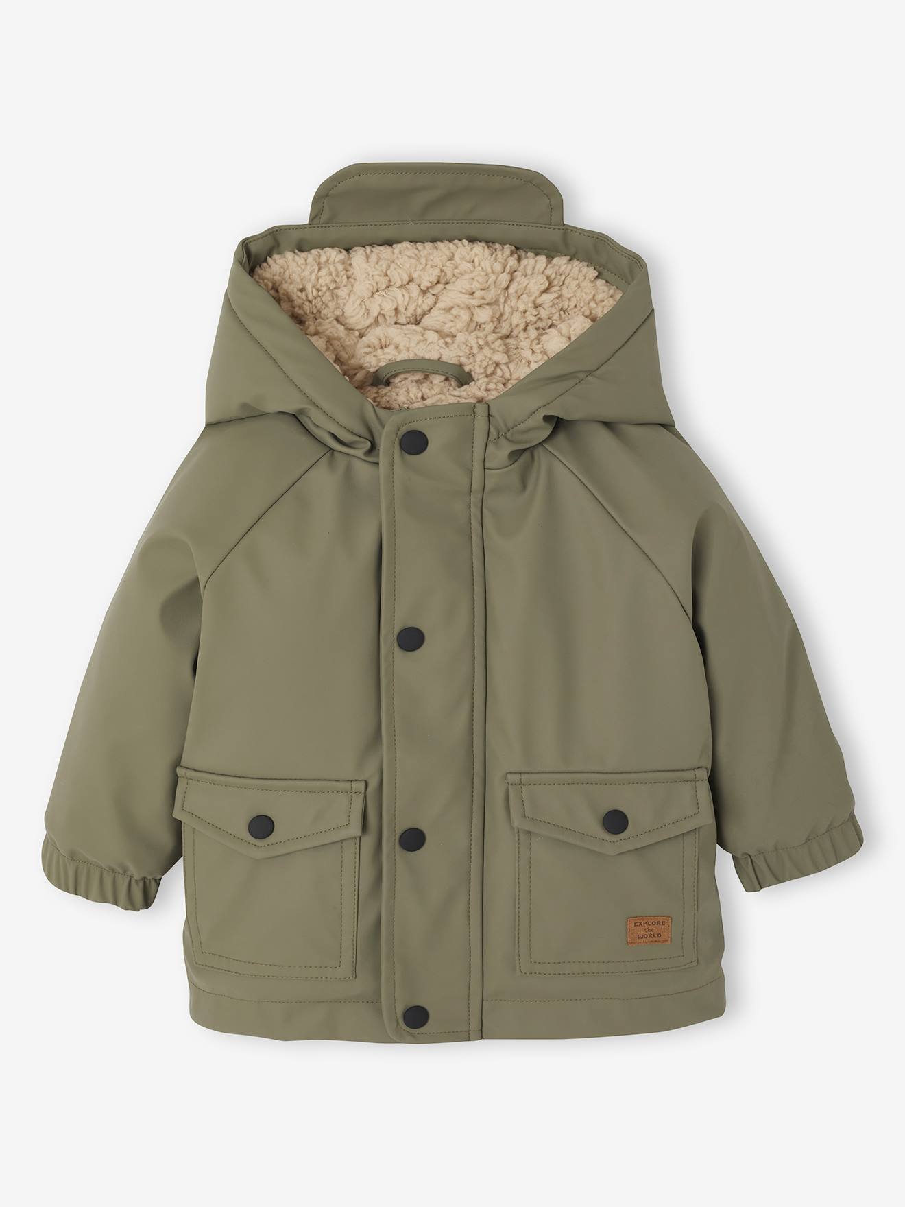 Cir bb capuche doubl en sherpa olive 36 €