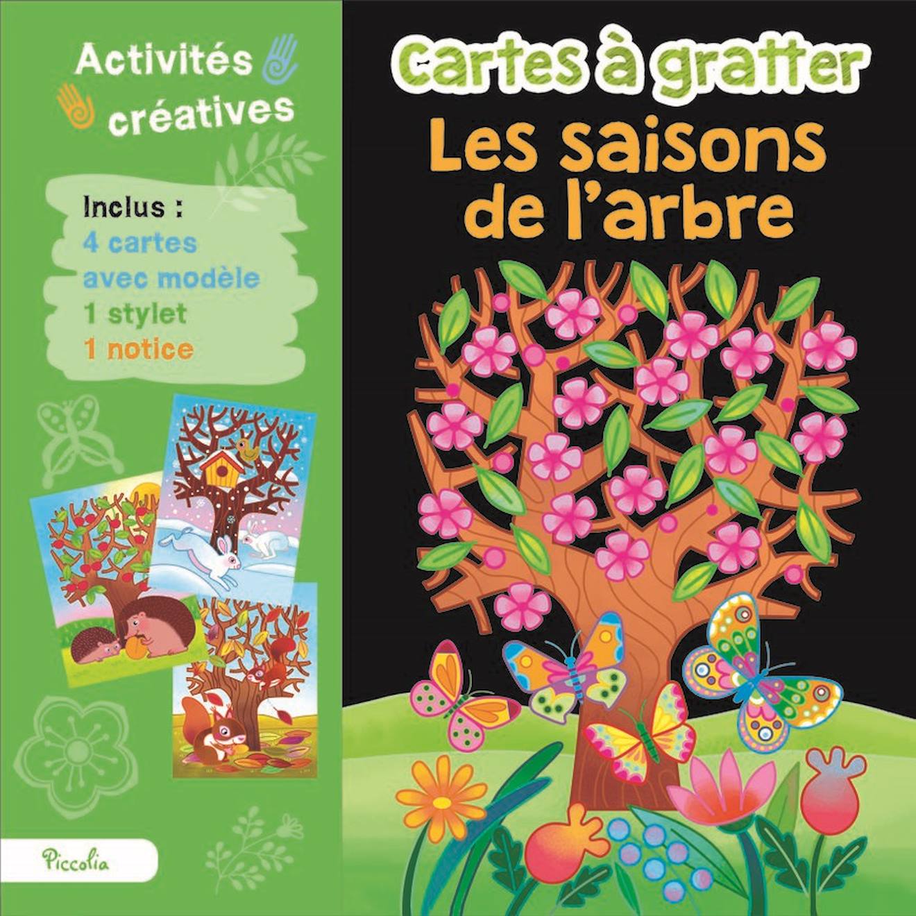 Cartes À Gratter Les Saisons De L'arbre Vert