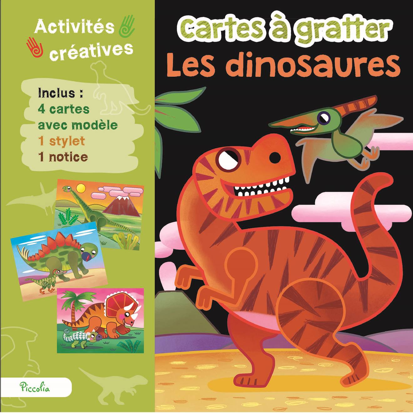 Cartes À Gratter Les Dinosaures Vert
