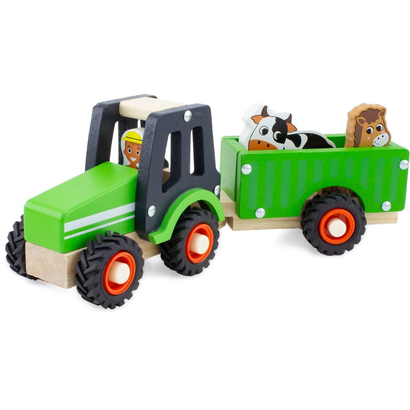 Tracteur Et Remorque Vert Vert