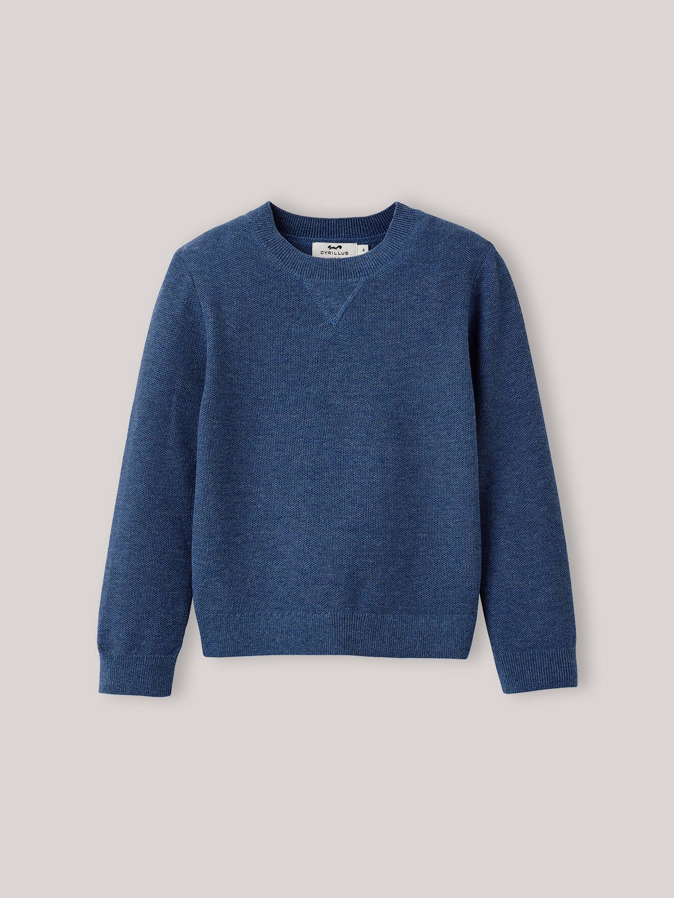 Pull Maille Fantaisie Bleu