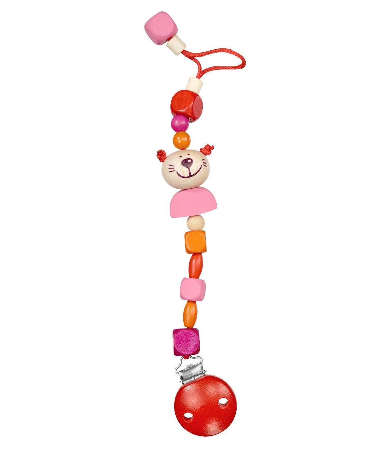 Attache-tétine Chat Kitti Rose
