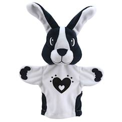 Jouet-Jeux d'imagination-Marionnette lapin noir et blanc