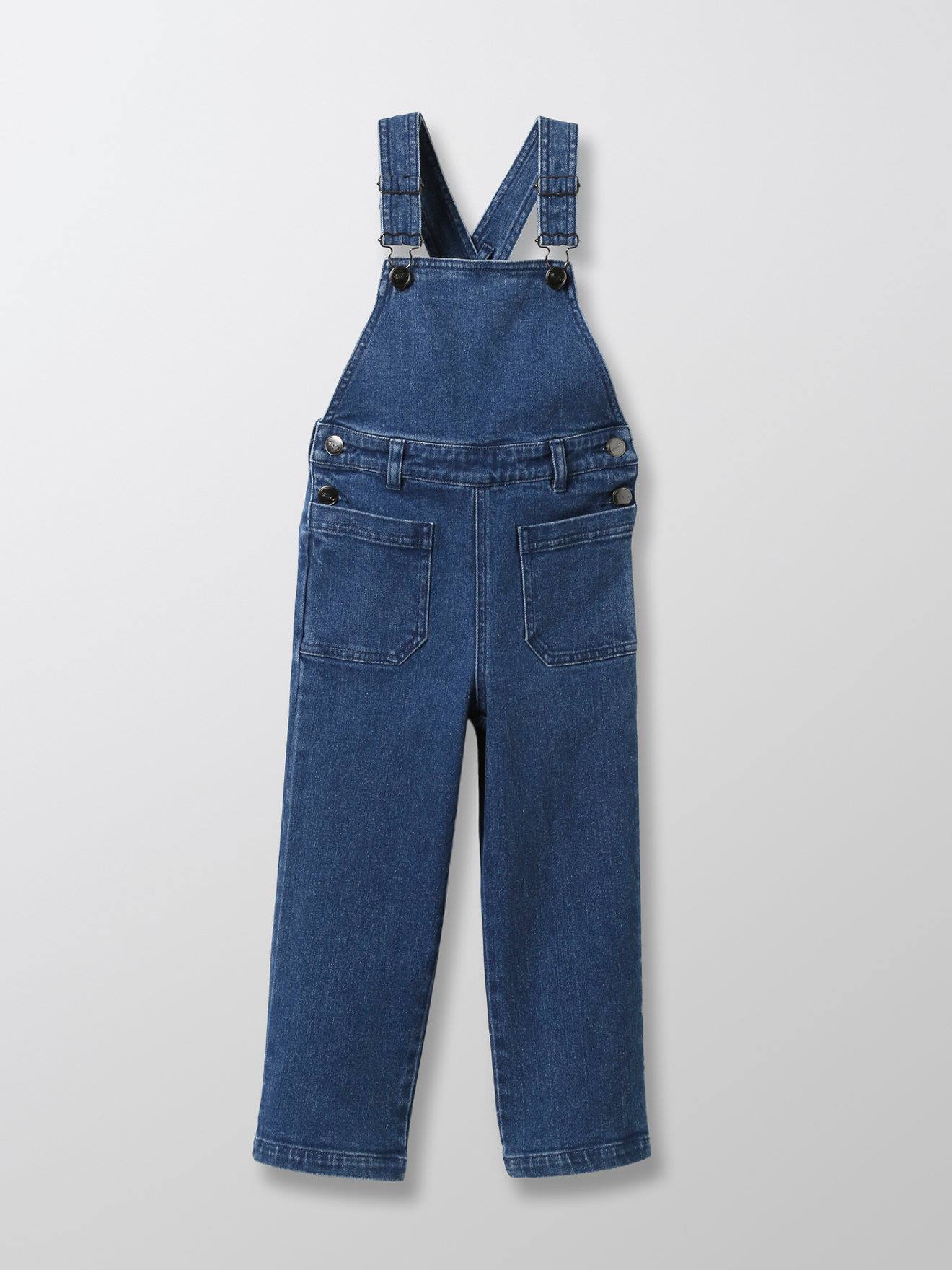 Salopette En Denim Bleu Moyen