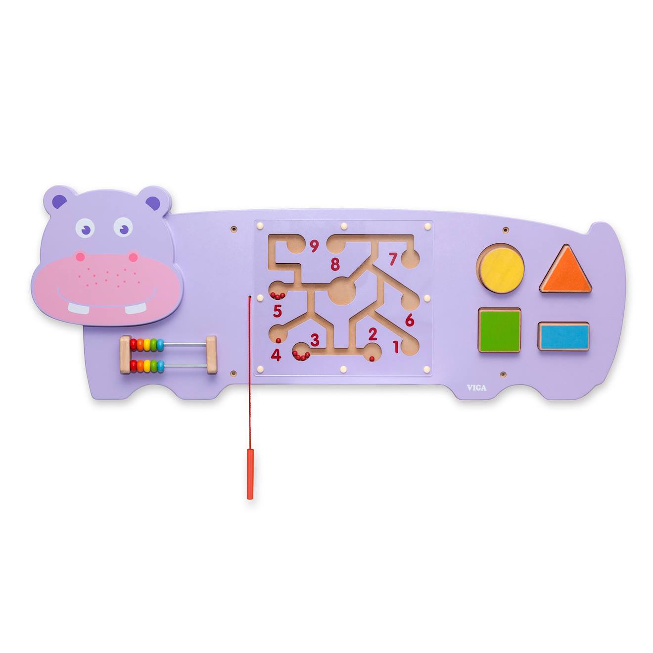 Panneau D'activités Mural Hippopotame Violet