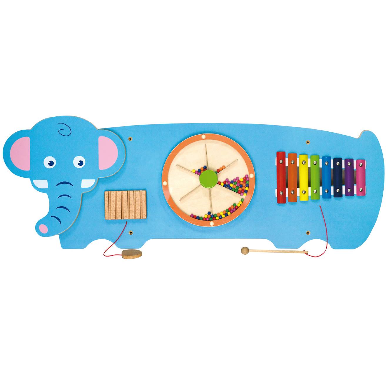 Panneau D'activités Mural Éléphant Bleu