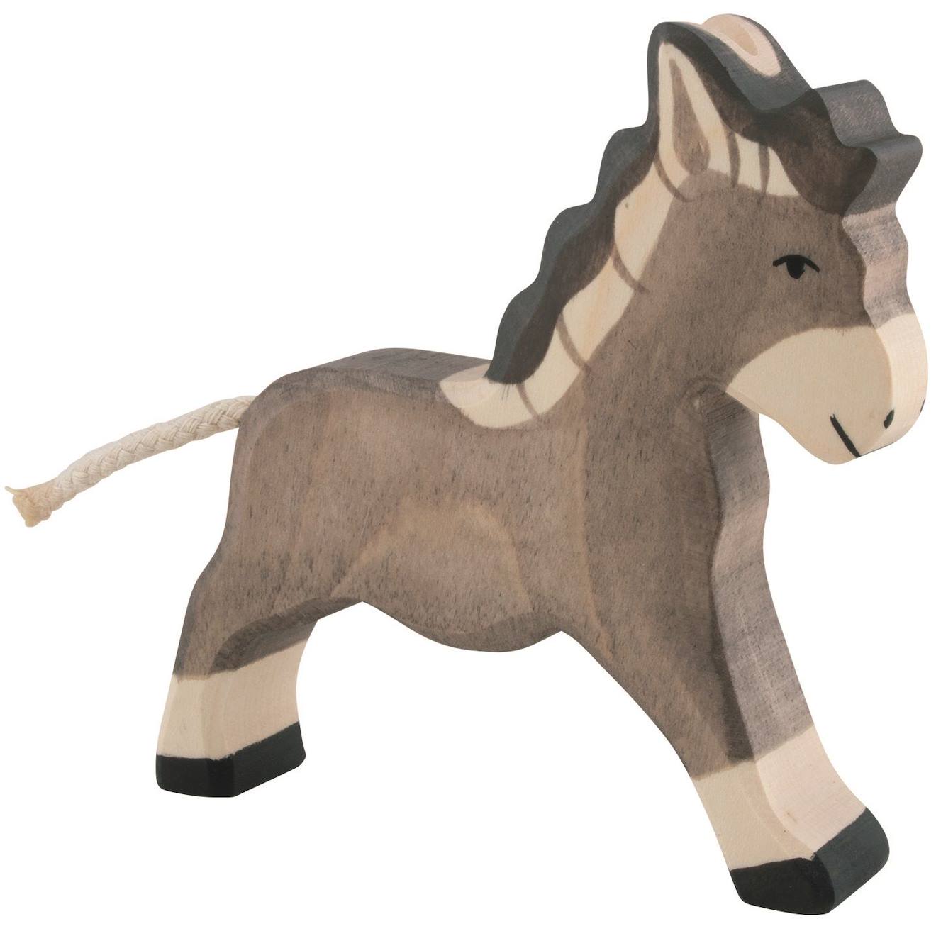 Figurine Ane Au Galop Gris