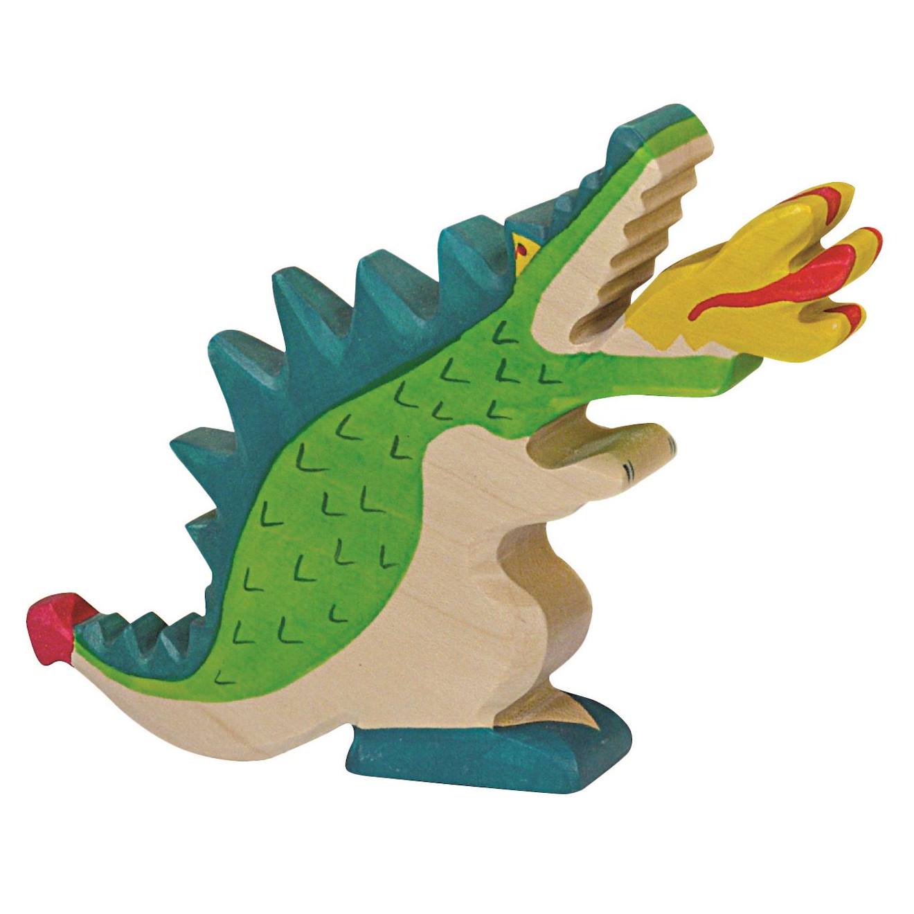 Figurine Dragon Vert, Flamme Vert