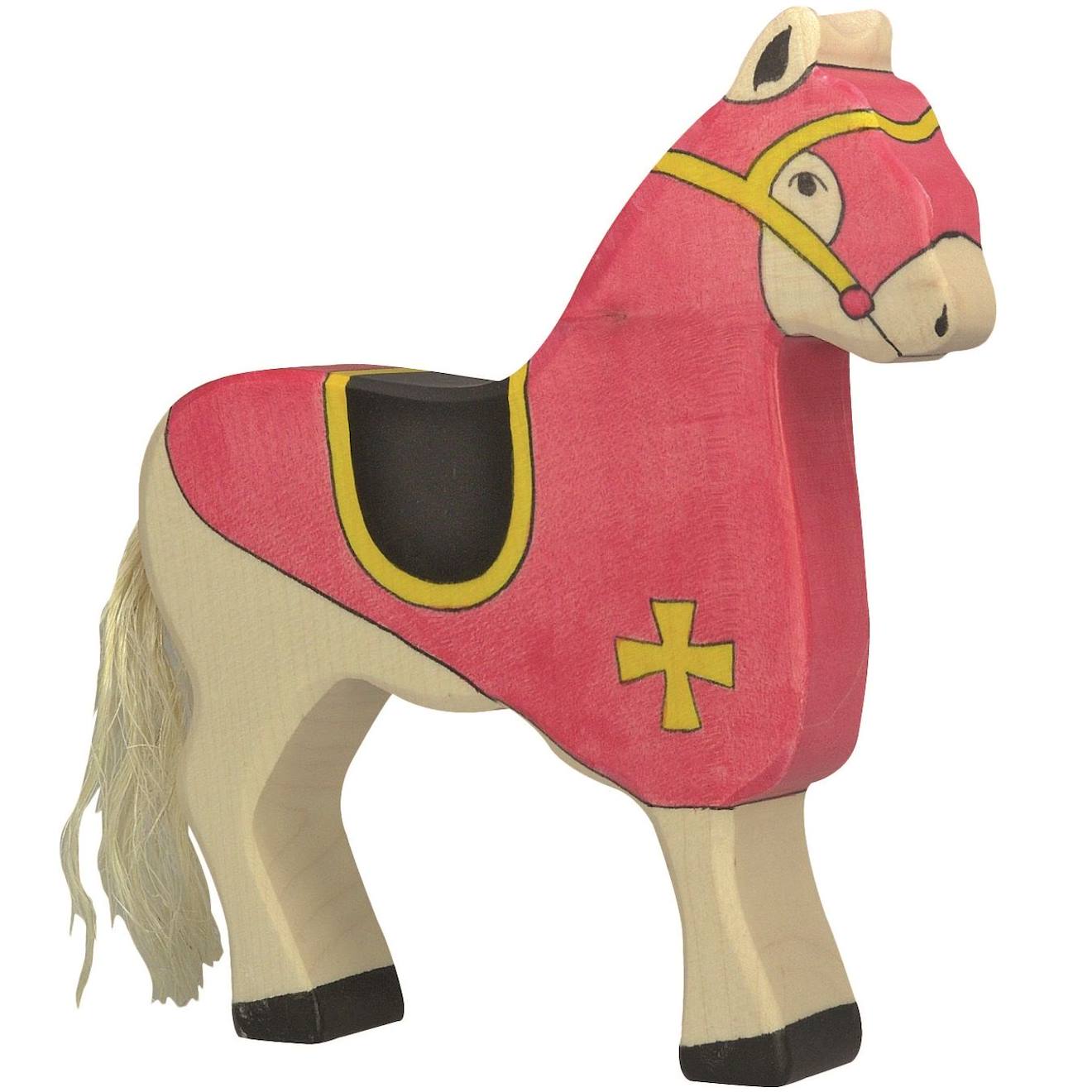 Figurine Cheval Du Chevalier Rouge Rouge