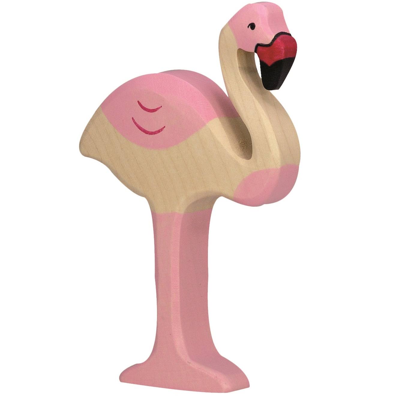 Figurine flamant rose rose