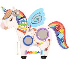 Jouet-Premier âge-Panneau d'activités mural licorne
