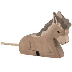 Jouet-Jeux d'imagination-Figurine ane, couché