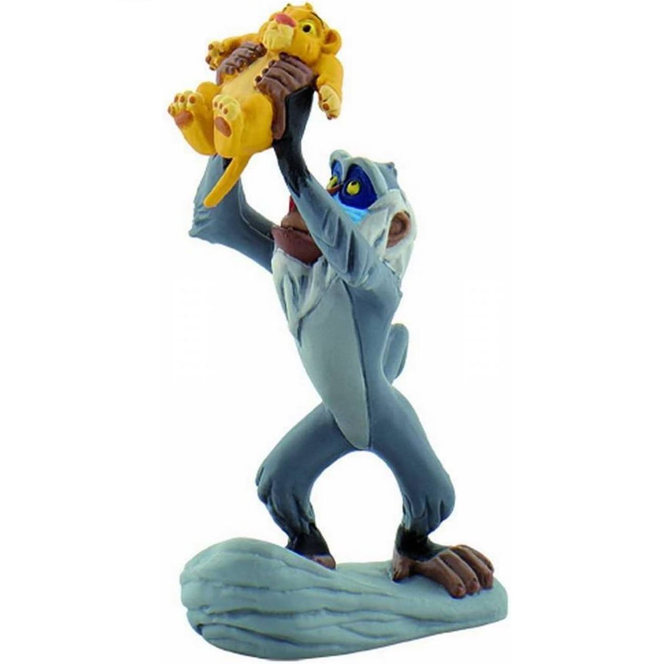 Figurine Rafiki Avec Bébé Simba Gris