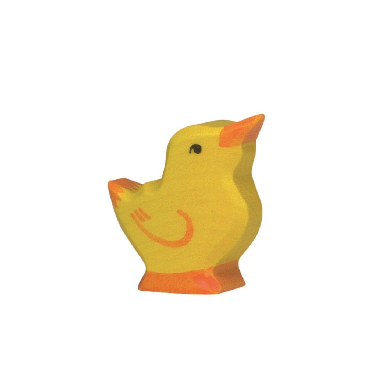 Figurine Poussin, Tête Haute Jaune