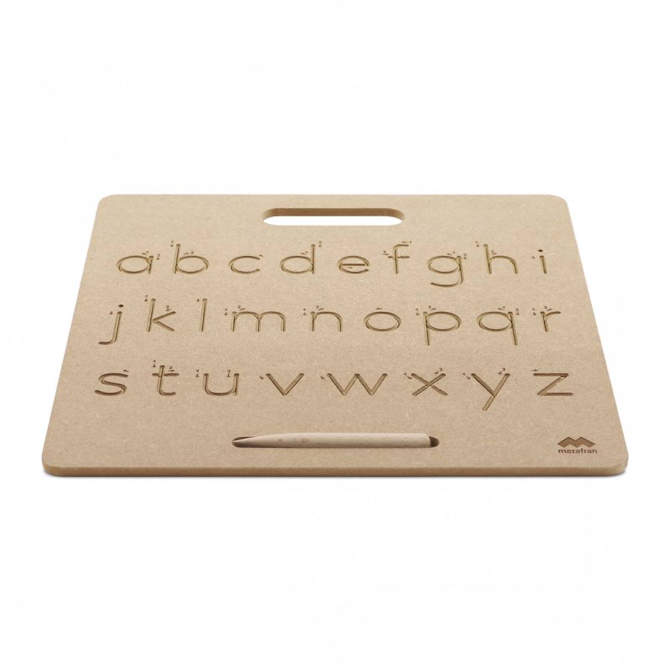 Tablette Écriture Minuscules Scripts Montessori Marron (Mazafran) - Image 1