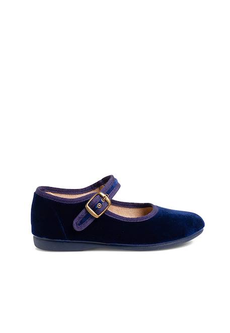 Chaussures babies fille en velours fermeture à boucle Bleu marine+Bordeaux+Byzantin+Gris+Marron+Rose pâle+Rouge+Vert 1 - vertbaudet enfant 