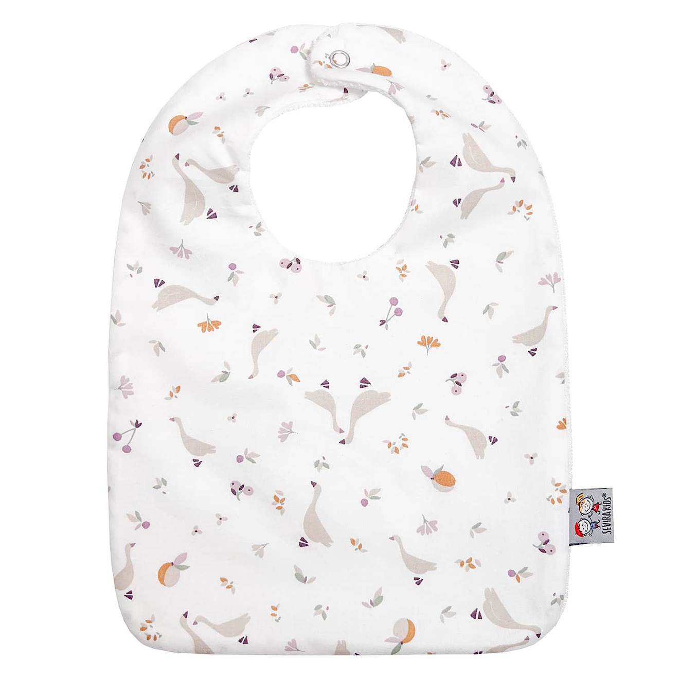 Bavoir En Coton Sidonia Sidonia, Beige, Écru, Blanc