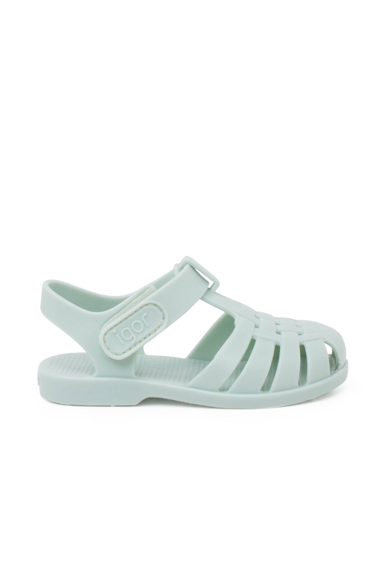 Sandales Plage Enfants Couleurs Pastel Fermeture Scratch Menthe