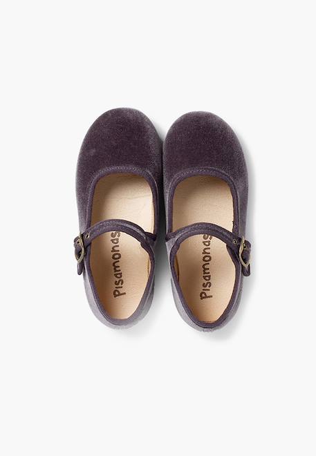 Chaussures babies fille en velours fermeture à boucle Bleu marine+Bordeaux+Byzantin+Gris+Marron+Rose pâle+Rouge+Vert 23 - vertbaudet enfant 
