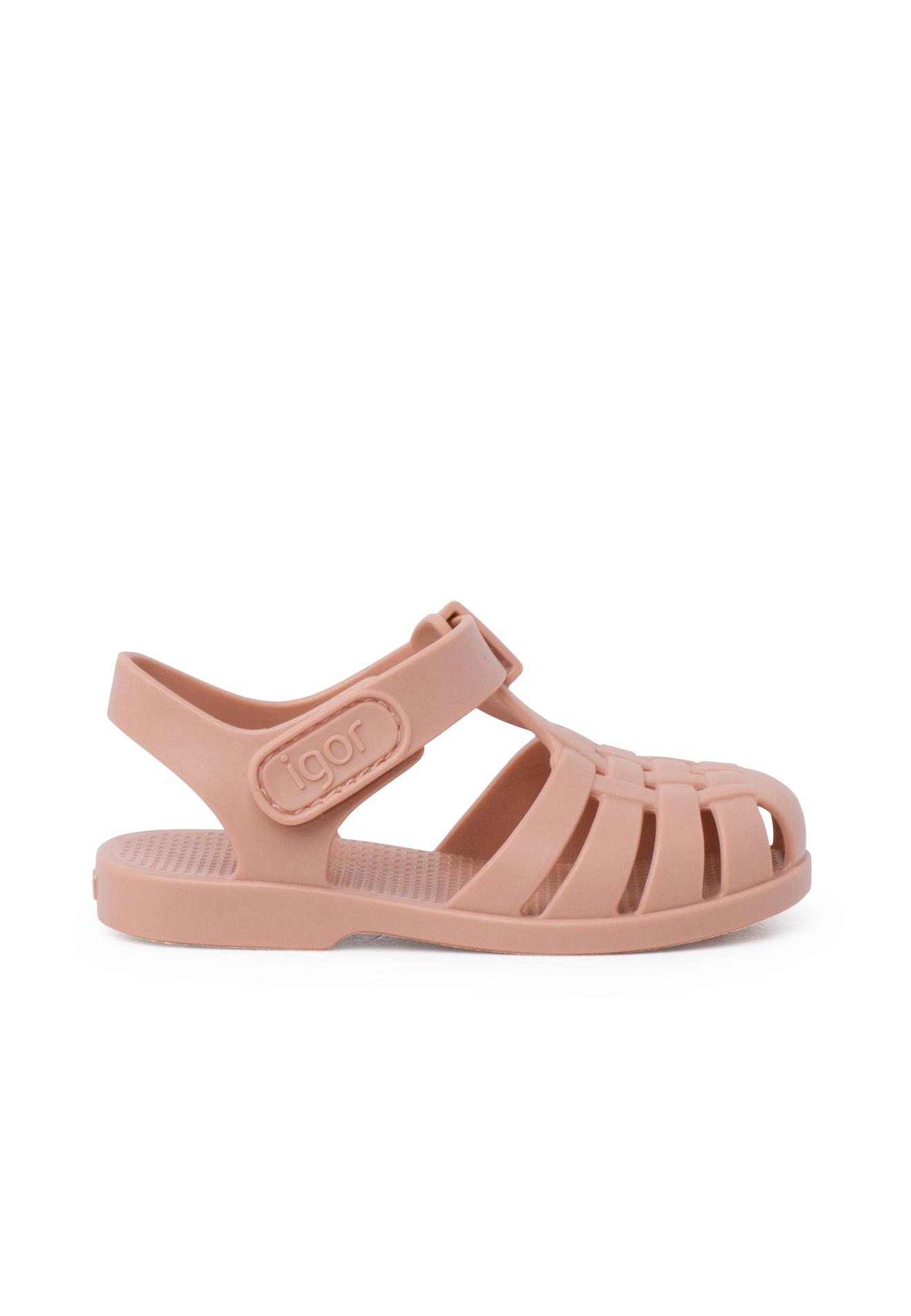 Sandales Plage Enfants Couleurs Pastel Fermeture Scratch Rose Pâle
