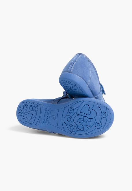 Chaussures fille en serratex avec à scratch Bleu azur+Bleu marine+Bordeaux+Camel+Gris+Marron+Noir+Rose+Rouge+Taupe+Vert 3 - vertbaudet enfant 