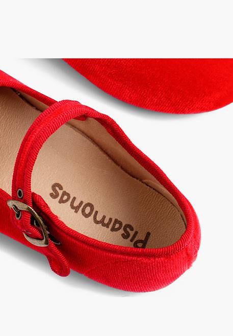 Chaussures babies fille en velours fermeture à boucle Bleu marine+Bordeaux+Byzantin+Gris+Marron+Rose pâle+Rouge+Vert 42 - vertbaudet enfant 